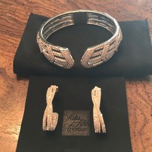 Nadri Earrings and Bangle Bracelet - WORN ONCE!